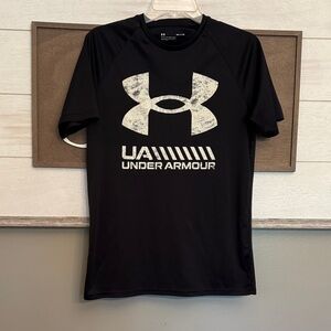 Under Armour Loose Men's Black and White Logo Tee